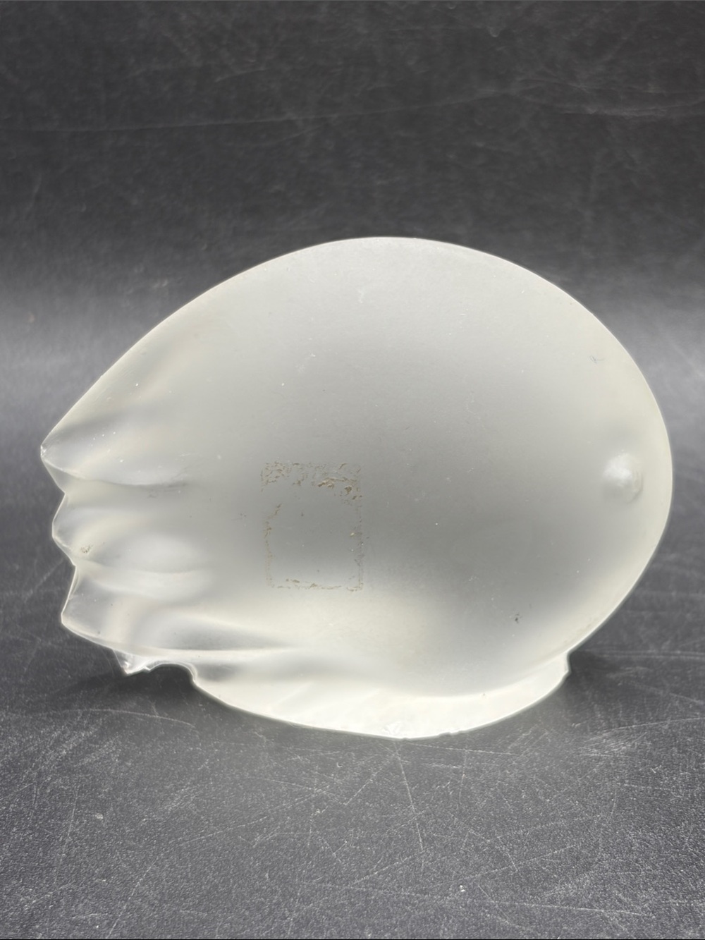 Lucienne Bloch Frosted Glass Moonfish Angelfish Fish Sculpture Royal Leerdam
